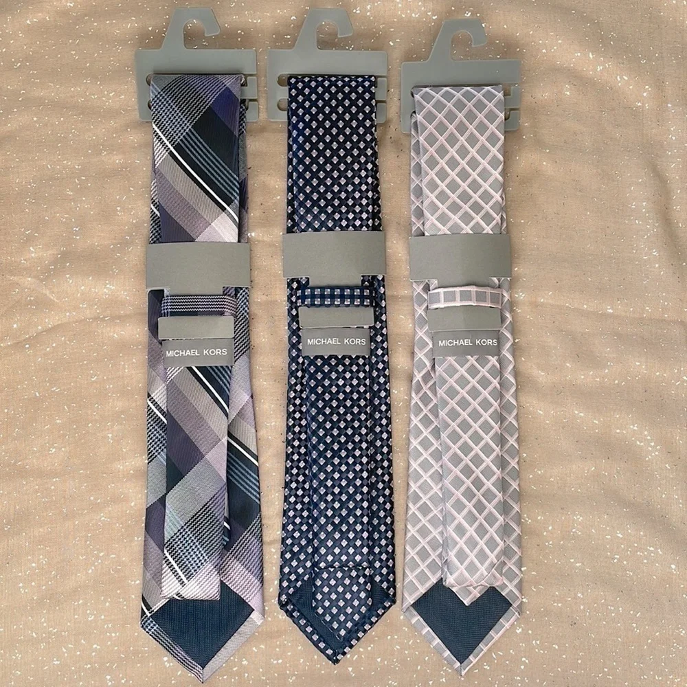 Brand New Set of 3 Michael Kors Men’s Ties Business Office